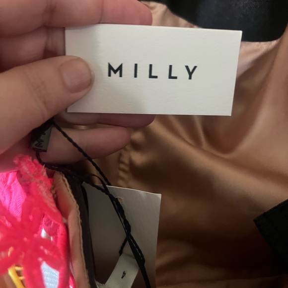 Milly Strapless Dress in Pink, Yellow, and Blue Floral - Picture 5 of 6